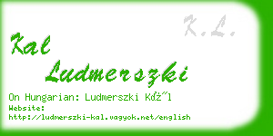 kal ludmerszki business card